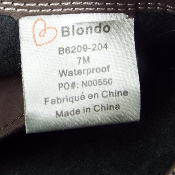 Blondo Vinny Brown Nubuck Leather Waterproof Ankle Boots Size 7M - Picture 10 of 14